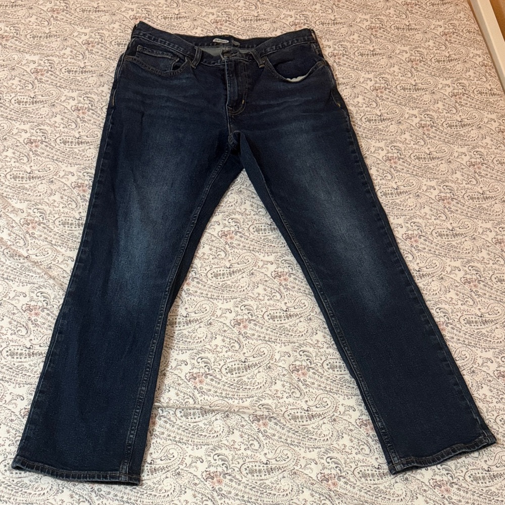 Old Navy Men's Dark Wash Blue Jeans - Classic Straight Fit